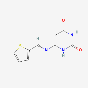 6-{[(Thiophen-2-yl)methylidene]amino}pyrimidine-2,4(1H,3H)-dione