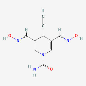 4-Ethynyl-3,5-bis[(hydroxyimino)methyl]pyridine-1(4H)-carboxamide