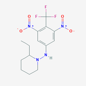 N-[3,5-Dinitro-4-(trifluoromethyl)phenyl]-2-ethylpiperidin-1-amine