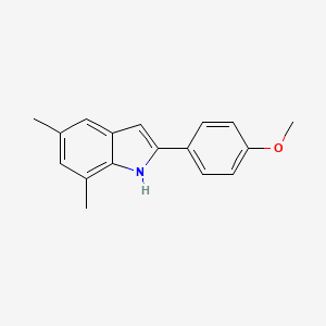 2-(4-Methoxyphenyl)-5,7-dimethyl-1H-indole