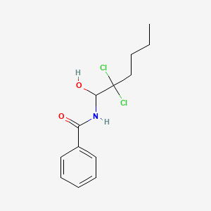 N-(2,2-Dichloro-1-hydroxyhexyl)benzamide