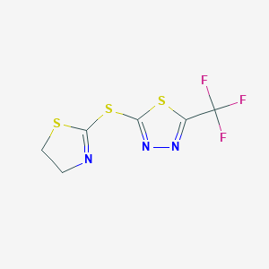 2-[(4,5-Dihydro-1,3-thiazol-2-yl)sulfanyl]-5-(trifluoromethyl)-1,3,4-thiadiazole