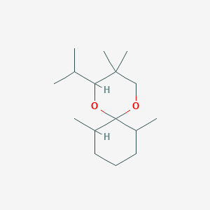 molecular formula C16H30O2 B14517271 3,3,7,11-Tetramethyl-2-(propan-2-yl)-1,5-dioxaspiro[5.5]undecane CAS No. 62406-81-9