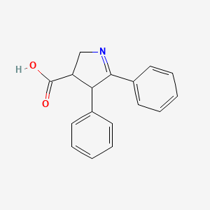 molecular formula C17H15NO2 B14517278 4,5-Diphenyl-3,4-dihydro-2H-pyrrole-3-carboxylic acid CAS No. 62920-85-8