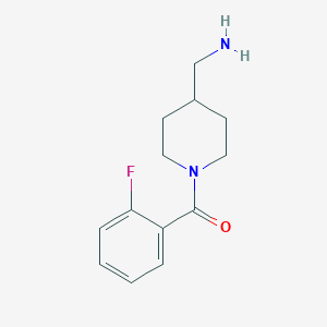 molecular formula C13H17FN2O B1451728 [4-(Aminomethyl)piperidin-1-yl](2-fluorophenyl)methanone CAS No. 1018258-54-2