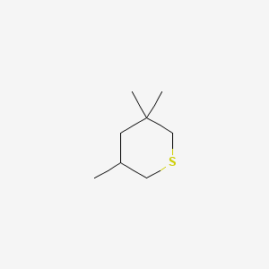 molecular formula C8H16S B14517288 3,3,5-Trimethylthiane CAS No. 62717-95-7