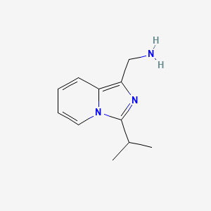 molecular formula C11H15N3 B1451730 [3-(Propan-2-yl)imidazo[1,5-a]pyridin-1-yl]methanamine CAS No. 1018557-80-6