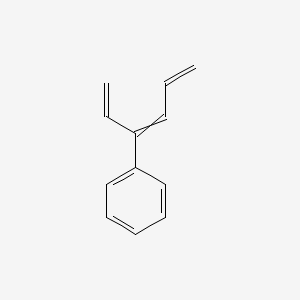 molecular formula C12H12 B14517307 (Hexa-1,3,5-trien-3-yl)benzene CAS No. 62998-40-7