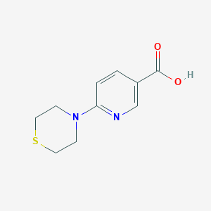 molecular formula C10H12N2O2S B1451731 6-硫代吗啉烟酸 CAS No. 1042634-50-3