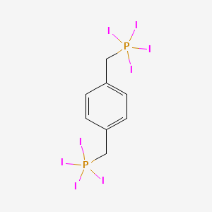 [1,4-Phenylenebis(methylene)]bis(tetraiodo-lambda~5~-phosphane)