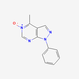 4-Methyl-5-oxo-1-phenyl-1H-5lambda~5~-pyrazolo[3,4-d]pyrimidine