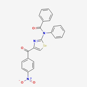 molecular formula C23H15N3O4Se B14517376 N-[4-(4-Nitrobenzoyl)-1,3-selenazol-2-yl]-N-phenylbenzamide CAS No. 62966-90-9