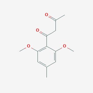 molecular formula C13H16O4 B14517405 1-(2,6-Dimethoxy-4-methylphenyl)butane-1,3-dione CAS No. 62806-13-7