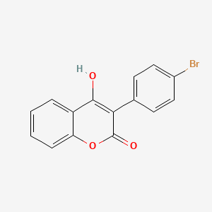 molecular formula C15H9BrO3 B14517422 3-(4-Bromophenyl)-4-hydroxy-2H-1-benzopyran-2-one CAS No. 62497-36-3