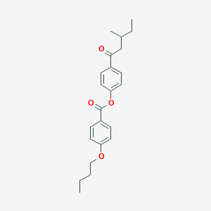 4-(3-Methylpentanoyl)phenyl 4-butoxybenzoate