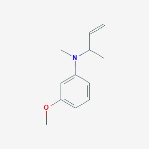 molecular formula C12H17NO B14517500 Benzenamine, 3-methoxy-N-methyl-N-(1-methyl-2-propenyl)- CAS No. 62378-91-0