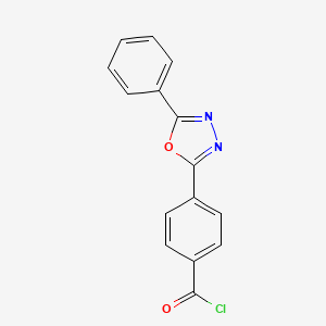 molecular formula C15H9ClN2O2 B14517519 4-(5-Phenyl-1,3,4-oxadiazol-2-yl)benzoyl chloride CAS No. 63076-15-3