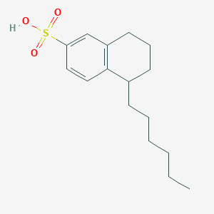 5-Hexyl-5,6,7,8-tetrahydronaphthalene-2-sulfonic acid