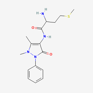 molecular formula C16H22N4O2S B14517531 DL-Methionine-4-antipyrineamide CAS No. 62951-83-1