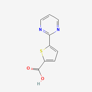 molecular formula C9H6N2O2S B1451755 5-Pyrimidin-2-ylthiophene-2-carboxylic acid CAS No. 656226-79-8
