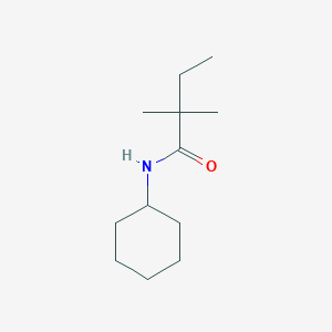 molecular formula C12H23NO B14517559 Butanamide, N-cyclohexyl-2,2-dimethyl- CAS No. 62384-12-7