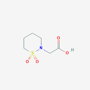 molecular formula C6H11NO4S B1451757 (1,1-Dioxo-1lambda*6*-[1,2]thiazinan-2-yl)-acetic acid CAS No. 89676-96-0