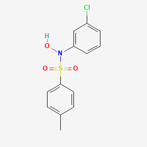 molecular formula C13H12ClNO3S B14517575 Benzenesulfonamide, N-(3-chlorophenyl)-N-hydroxy-4-methyl- CAS No. 62918-96-1