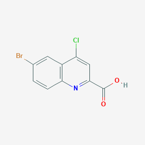 molecular formula C10H5BrClNO2 B1451760 6-Bromo-4-chloroquinoline-2-carboxylic acid CAS No. 887589-43-7