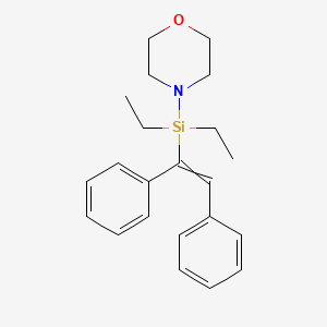 4-[(1,2-Diphenylethenyl)(diethyl)silyl]morpholine