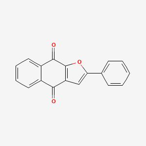 molecular formula C18H10O3 B14517608 Naphtho[2,3-b]furan-4,9-dione, 2-phenyl- CAS No. 62452-63-5