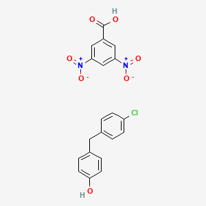 molecular formula C20H15ClN2O7 B14517646 4-[(4-Chlorophenyl)methyl]phenol;3,5-dinitrobenzoic acid CAS No. 62707-07-7