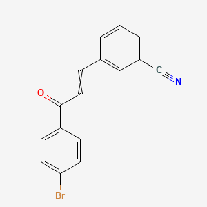 molecular formula C16H10BrNO B14517663 3-[3-(4-Bromophenyl)-3-oxoprop-1-en-1-yl]benzonitrile CAS No. 62584-56-9