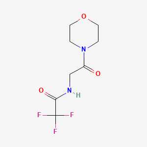 molecular formula C8H11F3N2O3 B14517664 2,2,2-Trifluoro-N-[2-(morpholin-4-yl)-2-oxoethyl]acetamide CAS No. 63066-15-9