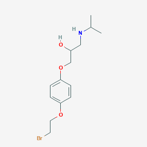 molecular formula C14H22BrNO3 B14517669 1-[4-(2-Bromoethoxy)phenoxy]-3-[(propan-2-yl)amino]propan-2-ol CAS No. 62514-02-7