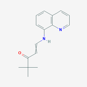 4,4-Dimethyl-1-[(quinolin-8-yl)amino]pent-1-en-3-one