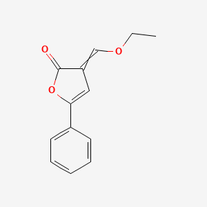 molecular formula C13H12O3 B14517710 3-(Ethoxymethylidene)-5-phenylfuran-2(3H)-one CAS No. 62621-89-0