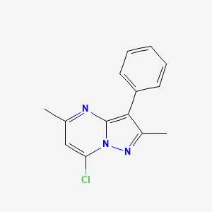molecular formula C14H12ClN3 B1451773 7-Chloro-2,5-dimethyl-3-phenylpyrazolo[1,5-a]pyrimidine CAS No. 1144449-18-2