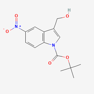 molecular formula C14H16N2O5 B1451774 tert-Butyl 3-(hydroxymethyl)-5-nitro-1H-indole-1-carboxylate CAS No. 914349-07-8