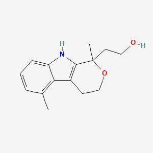 molecular formula C15H19NO2 B14517748 2-(1,5-Dimethyl-1,3,4,9-tetrahydropyrano[3,4-b]indol-1-yl)ethan-1-ol CAS No. 62481-60-1