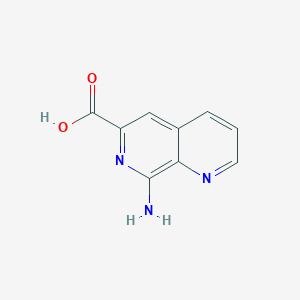 molecular formula C9H7N3O2 B1451778 8-Amino-1,7-naphthyridine-6-carboxylic acid CAS No. 758726-20-4