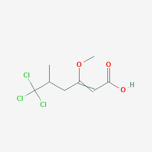 6,6,6-Trichloro-3-methoxy-5-methylhex-2-enoic acid