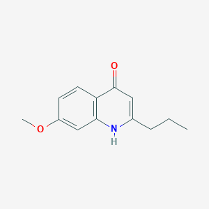 molecular formula C13H15NO2 B1451780 4-Hydroxy-7-methoxy-2-propylquinoline CAS No. 1070879-90-1