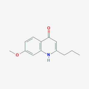 molecular formula C13H15NO2 B1451780 4-ヒドロキシ-7-メトキシ-2-プロピルキノリン CAS No. 1070879-90-1