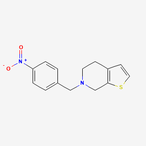 molecular formula C14H14N2O2S B14517817 6-[(4-Nitrophenyl)methyl]-4,5,6,7-tetrahydrothieno[2,3-c]pyridine CAS No. 62535-74-4