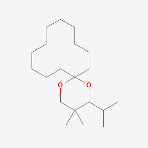 molecular formula C20H38O2 B14517822 3,3-Dimethyl-2-(propan-2-yl)-1,5-dioxaspiro[5.11]heptadecane CAS No. 62406-93-3