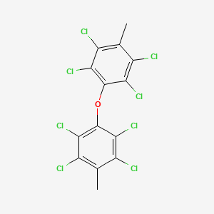 molecular formula C14H6Cl8O B14517842 1,1'-Oxybis(2,3,5,6-tetrachloro-4-methylbenzene) CAS No. 62584-50-3