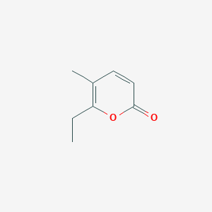 molecular formula C8H10O2 B14517844 6-Ethyl-5-methyl-2H-pyran-2-one CAS No. 62968-85-8