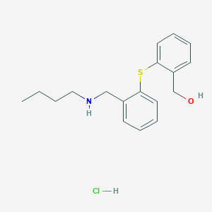 [2-[2-(Butylaminomethyl)phenyl]sulfanylphenyl]methanol;hydrochloride