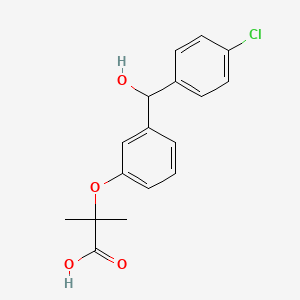 2-{3-[(4-Chlorophenyl)(hydroxy)methyl]phenoxy}-2-methylpropanoic acid