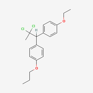 molecular formula C20H24Cl2O2 B14517861 1-(2,2-Dichloro-1-(4-ethoxyphenyl)propyl)-4-propoxybenzene CAS No. 62897-69-2